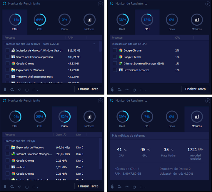 Monitor de Recursos IObit